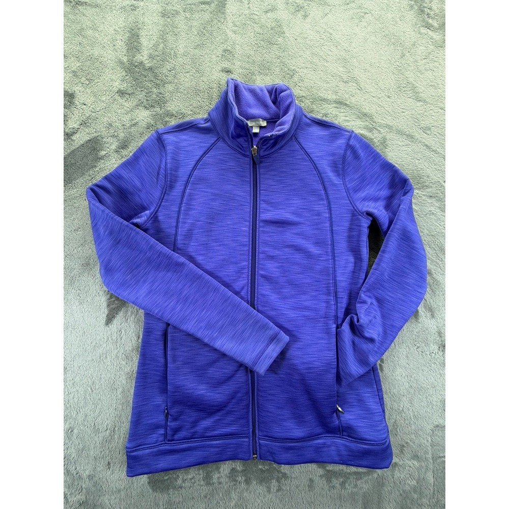 T by Talbots Womens XS Purple Space Dye Full Zip Performance Jacket VN5111